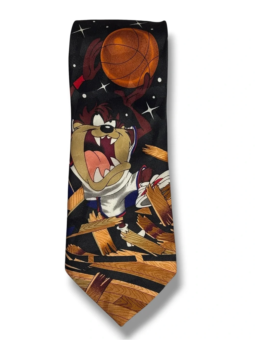 LOONEY TUNES MANIA Taz Tasmanian Devil Basketball Tie VINTAGE 1996